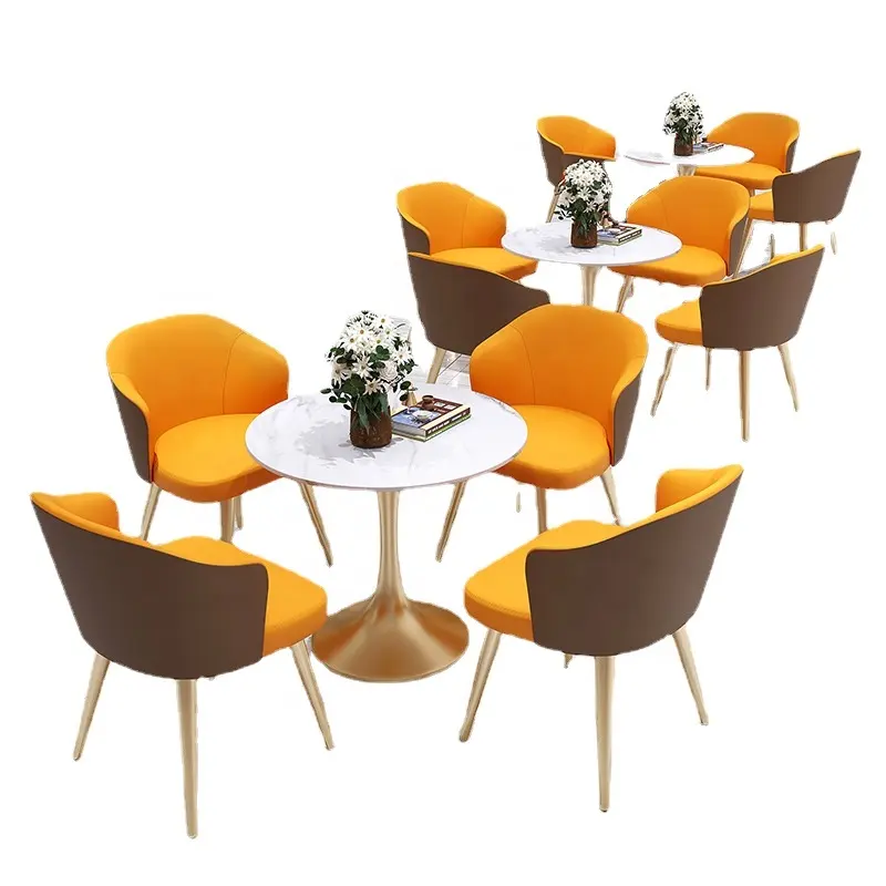 XY meilleure combinaison de table et de chaise pour la lumière moderne restaurant de luxe bureau réception table commerciale et ensemble de chaises