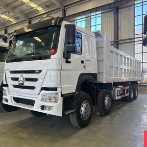 Camion benne HOWO 8x4 d'occasion pour le marché du Moyen-Orient, blanc, rouge, vert, bleu, avec grande caisse de chargement, Euro III Diesel, 351-450 CV, 31-40T - Product Image 2