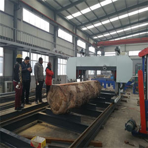 Sierra de cinta horizontal industrial de alta resistencia para cortar bloques de madera - Product Image 6