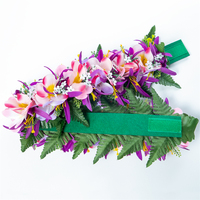 Hawaiian Velvet Fabric Plume ria Flower W Spinne Lily Haku Stirnband Blumen girlande für Hochzeits feier Tanzfestival