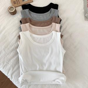 Chaleco Térmico de Algodón sin Costuras con Calefacción Integrada para Mujer, Protección Dorsal, Cuello Redondo, Estilo Vintage, Camiseta Interior Cálida para Otoño - Product Image 2