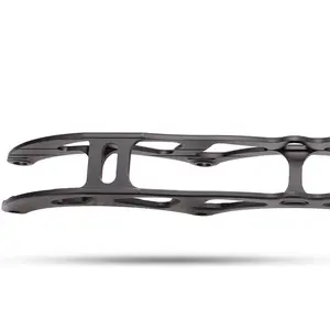定制黑色高品质直列速度轮滑底盘铝合金数控速度直列赛车溜冰鞋框架