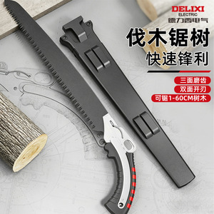 Scie à taille électrique Delixi, lame en acier à haute teneur en carbone de 30 cm pour la coupe du bois et des arbres, avec sac de transport - Product Image 1