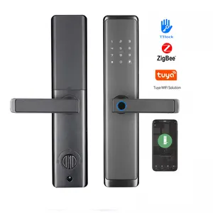 tuya wifi zigbee handle Smart Lock biometric smart lock manufacturer digital door lock electric ttlock for hotel remote control
