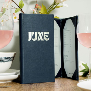 Porte-menu de restaurant à trois pages avec rabat, menu personnalisé de haute qualité avec intérieur fixe, livre de cocktails, menu en cuir - Product Image 5