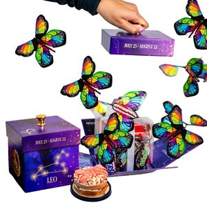 Caja Sorpresa con Mariposas Voladoras y Logotipo Personalizado, Caja de Embalaje de Papel de Lujo, Caja Explosiva Mágica DIY para Regalos de Boda al por Mayor - Product Image 3