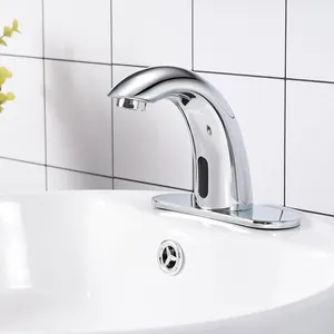 Touchless Sensor Faucet Automatic Smart Single Hole Faucet Hands Free Tap Bathroom Sink Faucet