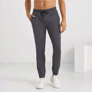 Woolen <b>Slim</b> <b>Fit</b> Snow Wash <b>Joggers</b> Custom Logo <b>Men</b> Sweatpants 100% Cotton Mid Waist Elastic Waist Embroidered GF482389 HHJ - Product Image 3