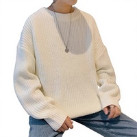 Pull en maille pour homme, style coréen, effet deux pièces, coupe ample, grande taille, pour l'automne et l'hiver
