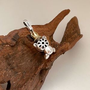 Collar con Colgante de Oso con Corona de Plata de Ley S925, Amuleto Animal para Mujer, Joyería de Plata 925 para Uso Diario - Product Image 3