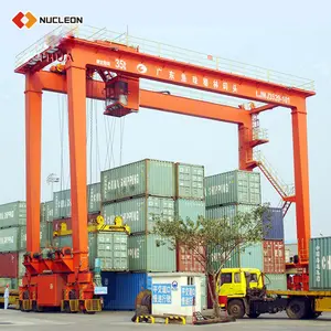 45ton rtg crane 40ton 50ton 60ton hydraulic rubber tyre container gantry crane 30 ton straddle carrier price