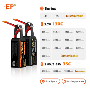 EP 4000mAh 8000mAh 10000mAh 20000mAh FPV Pin cho nhỏ bay không người lái/<span class=keywords><strong>RC</strong></span> máy bay pin lithium-ion cho <span class=keywords><strong>RC</strong></span> Mô hình đua thuyền - Product Image 2