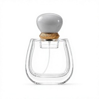 Flacon de parfum en verre de luxe personnalisé 80 ml, col serti 15 mm, pulvérisateur, fond plat épais, emballage vide pour parfum avec bouchon unique