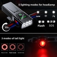 Nouvelle lampe de vélo à batterie 2026, haute luminosité, pour la conduite nocturne, avec feu arrière offert, longue autonomie, pour le camping et les activités extérieures