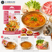 Yunnan Dai-stijl Passievrucht Gouden Soep Hot Pot Basis Tomat Pompoen 200g Aanpasbaar 10 Maanden Houdbaarheid voor Restaurant OEM