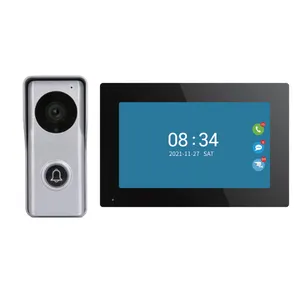 Bel pintu nirkabel WIFI telepon pintu Video pintar untuk keamanan rumah dengan monitor 7 inci