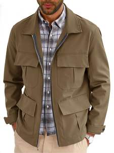 <span class=keywords><strong>Giacca</strong></span> da campo <span class=keywords><strong>giacca</strong></span> da campo in cotone <span class=keywords><strong>Beige</strong></span> tinta unita <span class=keywords><strong>camicia</strong></span> corta in tinta unita antiacqua - Product Image 3