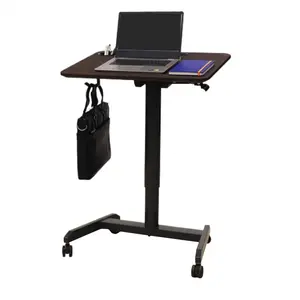홈 오피스 이동식 공압 높이 조절 식 책상 접이식 테이블 상단 겹침베이스가있는 공간 절약 학교 공부 책상