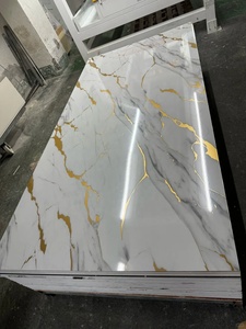 Nuovo Design Pannello Murale in PVC Impermeabile e Ignifugo con Effetto Marmo Rivestito UV Pannello Laminato Compatto con Motivo in Pietra per Tavoli da Interno - Product Image 2