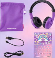 Headphone Bluetooth Anak Karakter Kartun Populer, Headset Audio Stereo Nirkabel Untuk Perjalanan Naik Pesawat