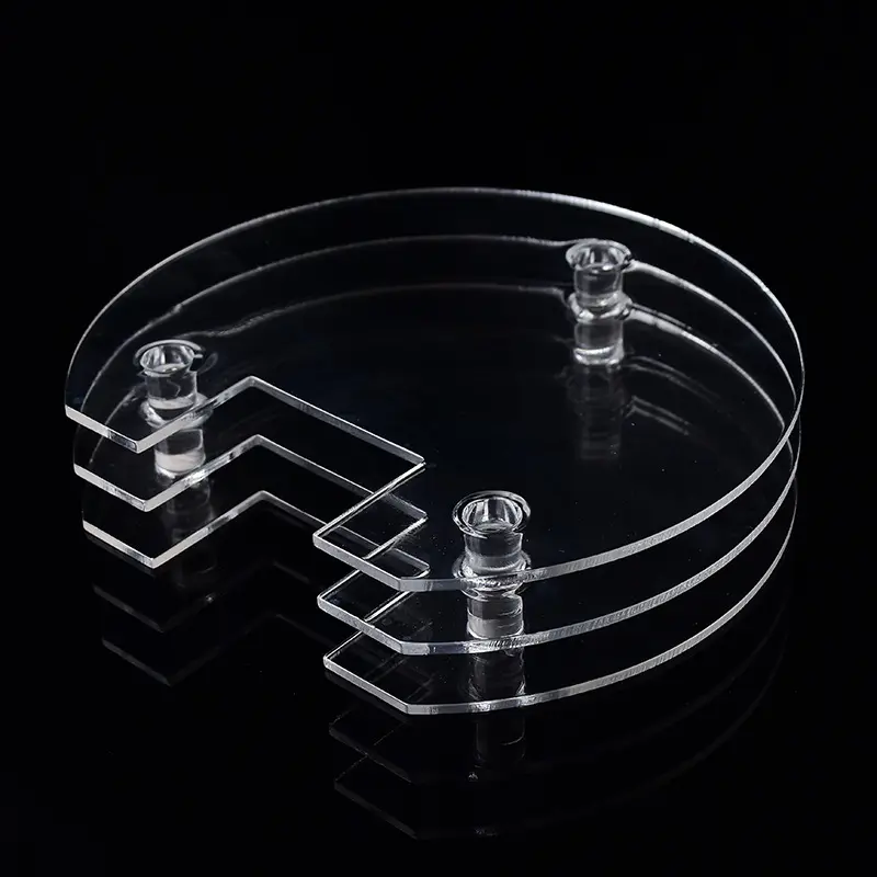 Изготовленные на заказ термостойкие кварцевые изделия стеклянный диск оптическая кварцевая стеклянная пластина специальная форма кварцевая плита