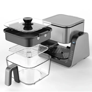 Aifa 4-in-1 tragbares Glas-Luftfritteuse-Kochs ystem 1500W 4QT 6-Tassen-TempWar-Glasbehälter mit Aufbewahrung deckel - Product Image 4