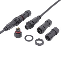 AOHUA 3-poliger wasserdichter Steckverbinder, Einbaubuchse für Anschlussdose, Außenbereich, LED