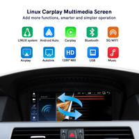 Écran tactile multimédia GPS DSP pour BMW E60/E92 avec lecteur radio et CarPlay sans fil, système Linux