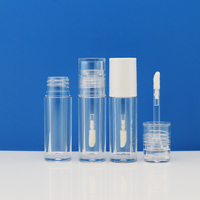 Spot Tube de brillant à lèvres entièrement Transparent 3ml Tube de brillant à lèvres Tube vide Bouteille d'huile à lèvres Emballage cosmétique
