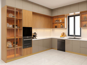 Muebles de Cocina Modernos Modulares de Lujo en Gris, Diseño Personalizado en Madera, Listos para Armar - Product Image 4