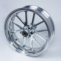 Roues de moto forgées XINLAI personnalisées en chrome poli à rayons radiaux pour Harley-Davidson Dyna Softail Touring