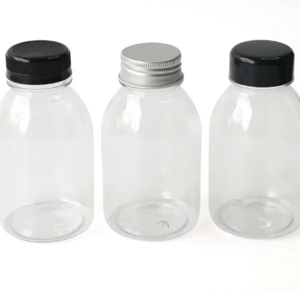 ПЭТ пластиковая повторно используемая одноразовая бутылка для молока объемом 8 унций 12 унций 16 унций с прозрачной крышкой для вскрытия напитков 250 мл 500 мл