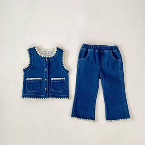 Engepapa niños <span class=keywords><strong>vaquero</strong></span> algodón Niña cardigan niños lindo <span class=keywords><strong>niño</strong></span> algodón ropa bebé <span class=keywords><strong>chaleco</strong></span> - Product Image 3