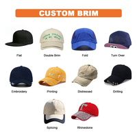 Gorra de Béisbol QZFSO de Dos Colores, 6 Paneles, Logotipo Bordado en 3D, Cierre a Presión, Visera Plana, Estilo Hip Hop, Personalizable