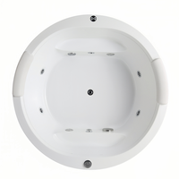Baignoire de massage à jets d'eau en acrylique de luxe pour hôtel, baignoire à remous d'air, baignoire moderne avec drain