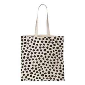 Bolsos de mano negros para mujer, tipo tote, con logo impreso personalizado, de lona, algodón, seda, estilo GSM, patrón de tiempo, letras, piezas, color, USD - Product Image 3
