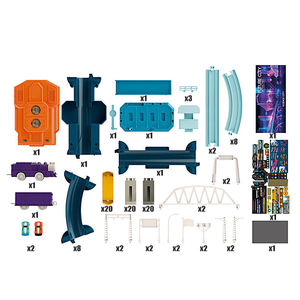 Nouveau design de train électrique à double étage, jouets de train sur rail, alimenté par piles, ensemble de jeu d'aventure à assembler avec lumières - Product Image 3