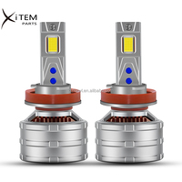 Ampoule de phare de voiture LED haute puissance 300W H4 H7 H11 9005 9006 6000K, haute luminosité, Canbus, phares antibrouillard avec 2 tubes en cuivre