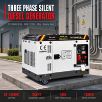 Générateur diesel insonorisé portable Hi-earns 50HZ AVR triphasé DG12000SE 8KW pour usage domestique