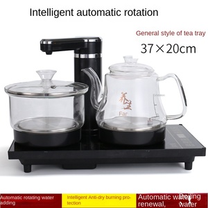 Hervidor de Agua Eléctrico Totalmente Automático de Vidrio con Alto Contenido de Boro, Juego de Tetera de 1.2L, Apagado Automático de Seguridad, Control Digital, Dispensador de Agua Inalámbrico - Product Image 5