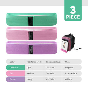 Set di bande di esercizio in tessuto in lattice con Logo personalizzato per allenamento alla moda e allenamento con resistenza al bottino fasce per allenamento personalizzabili - Product Image 4