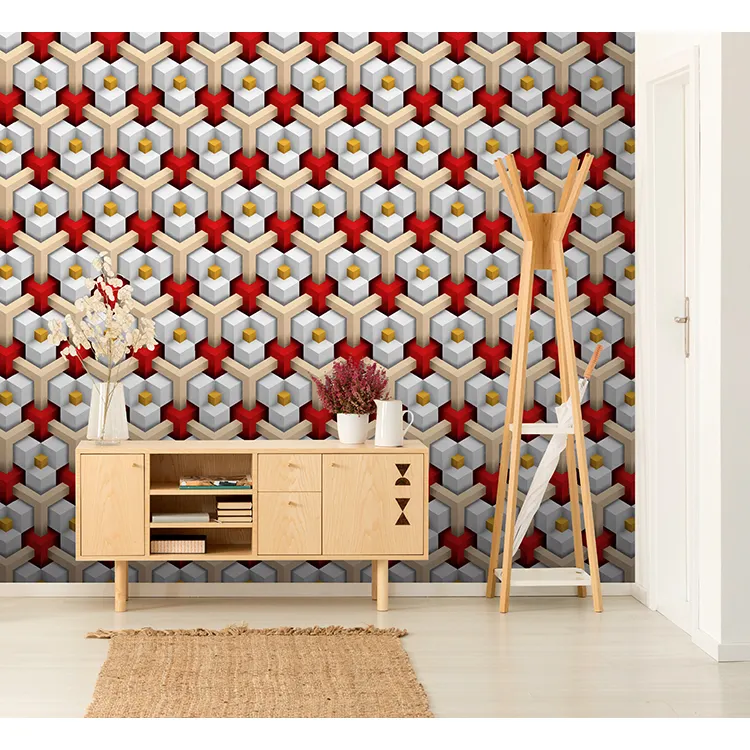 Hot sale factory price 3D brick wall paper wallpaper from china for interior home decoration