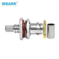 Connecteur coaxial RF BNC femelle 75 ohms à montage sur panneau, type à sertir, compatible avec câble RG59