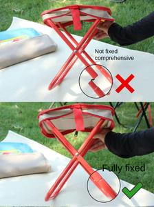 Kursi lipat portabel aluminium besi 0.5kg ringan untuk acara luar ruangan-desain Modern bangku Kemah tahan lama memancing piknik - Product Image 5