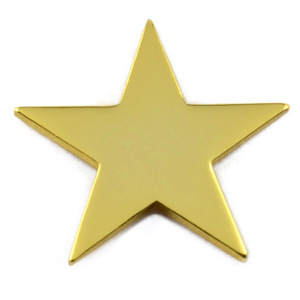 Goupilles à revers personnalisées, lot de 50 pièces, métal noir, alliage de Zinc, relief rouge timbre, émail doux, étoile, Badge métallique or, bon marché - Product Image 3