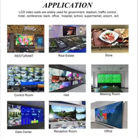 Layar Video Wall Digital Signage LCD Tahan Air 55/46 Inci Paling Populer 2x2/3x3 Layar TV Lebar Indoor HDR10/HDR10+ Garansi 3 Tahun