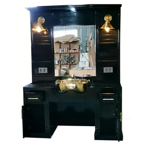 <span class=keywords><strong>Miroir</strong></span> de coiffeur moderne en or, station de coiffure, équipement de salon, salon de coiffure, coiffure, style <span class=keywords><strong>avec</strong></span> lumière, <span class=keywords><strong>miroir</strong></span> de salon haut de gamme - Product Image 3