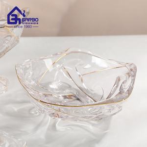 豪华云造型设计水果玻璃板和餐具家居中国供应商透明玻璃板批发商 - Product Image 6