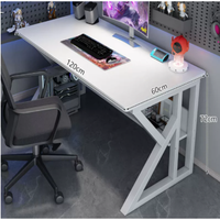 Bureau de jeu en métal pas cher avec LED et porte-gobelet, extensible, taille personnalisable, durable, ensemble moderne de bureau et chaise de jeu