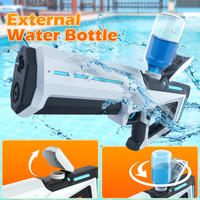 Pistolet à eau électrique cool pour garçons, jeu de tir extérieur, pistolet à eau en plastique pleine puissance avec batterie, jouet d'été en gros